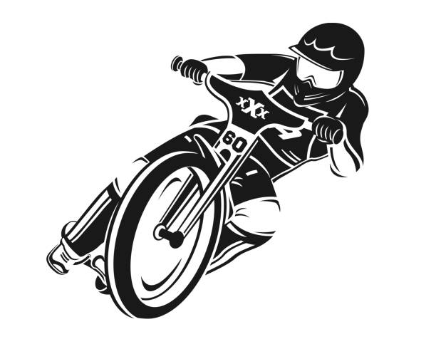 스피드 웨이 오토바이 벡터 일러스트 션. 자전거 - motor racing track motorcycle sports race competition stock illustrations