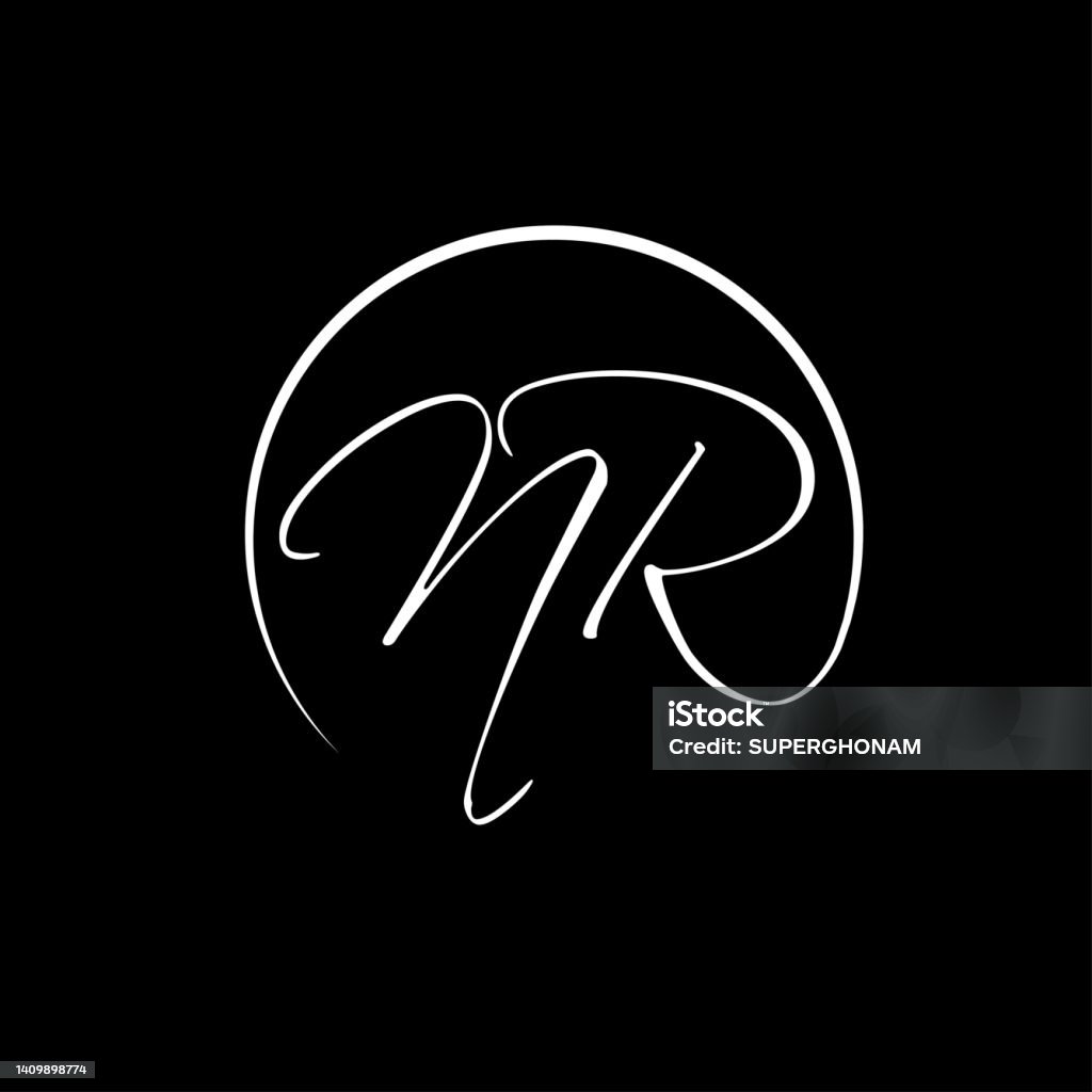 N R Monogram Creative Initial Letter N R Symbol Design Stock Illustration - Download ...