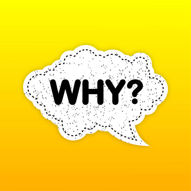 Yellow Why speech bubble icon symbol. Web design. Sticker design. vector art illustration