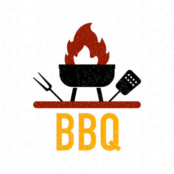 BBQ time, Party. Barbecue or grill tool. Vector illustration. vector art illustration