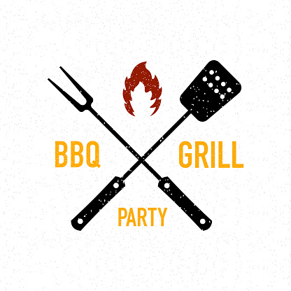 BBQ time, Party. Barbecue or grill tool. Vector illustration