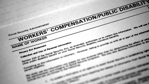 Workers Compensation Forms Injured on the Job stock photo