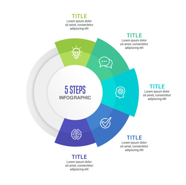 elemen infografis - diagrams ilustrasi stok