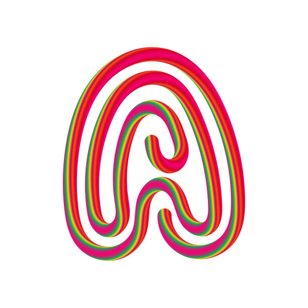 istock A letter with swirl candy. Vector candy and sugar font for bright logo, your application, sweet identity and more 1409914915