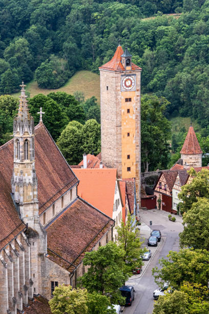 中世の町ローテンブルク、バイエルン州 - rothenburg old town tourism travel ストックフォトと画像