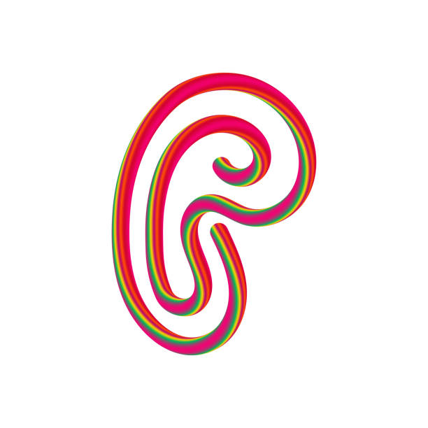 istock P letter with swirl candy. Vector candy and sugar font for bright logo, your application, sweet identity and more 1409916066