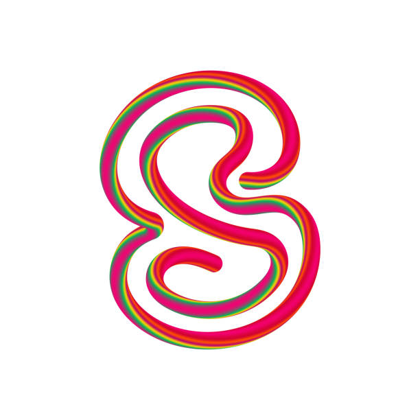 istock S letter with swirl candy. Vector candy and sugar font for bright logo, your application, sweet identity and more 1409916151