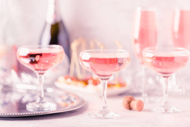 istock Champagne or wine on a decorated table 1409917939