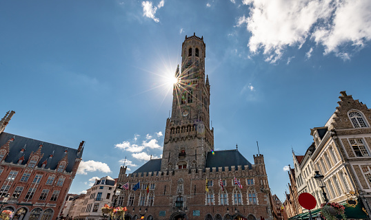 Historic buildings of Brugge in Belgium.