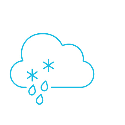 Weather line icon on a transparent background. The lines are editable. This series includes weather, storm, and temperature icons for meteorology and app concepts.