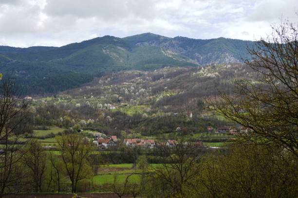 istock landscape of the village in spring 1409925511