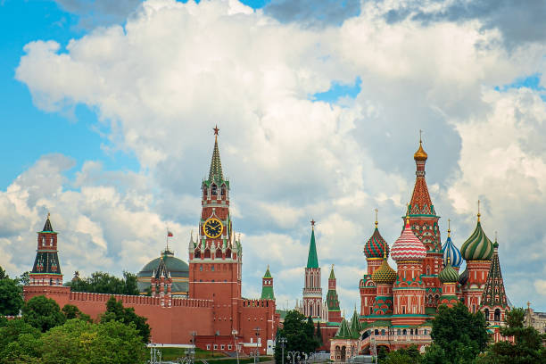 istock St. Basil's Cathedral and Kremlin Walls and Tower in Red square. 1409933242
