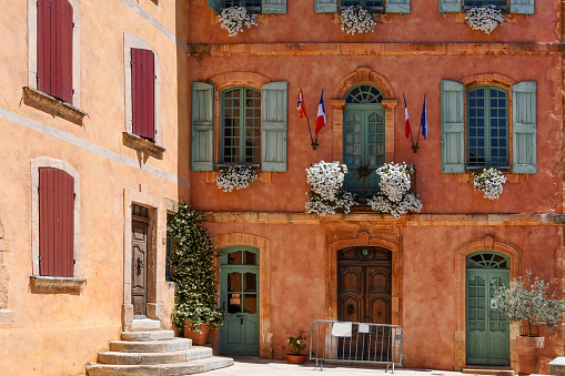 The most beautiful city hall of Roussillon in Provence