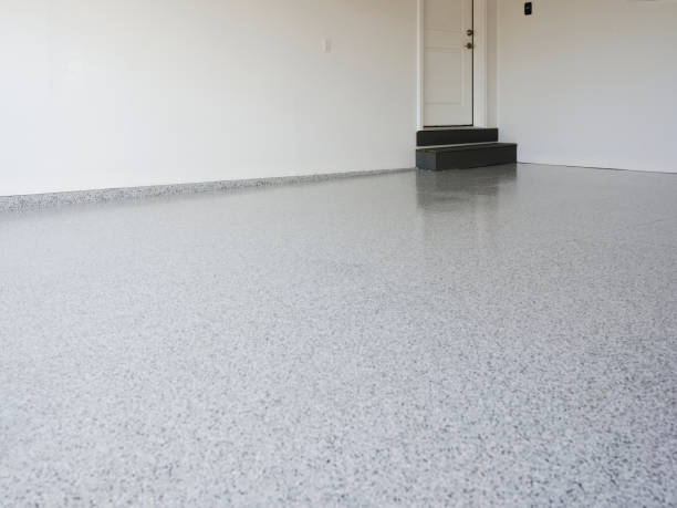 piso de garagem epoxy - concrete floor - fotografias e filmes do acervo