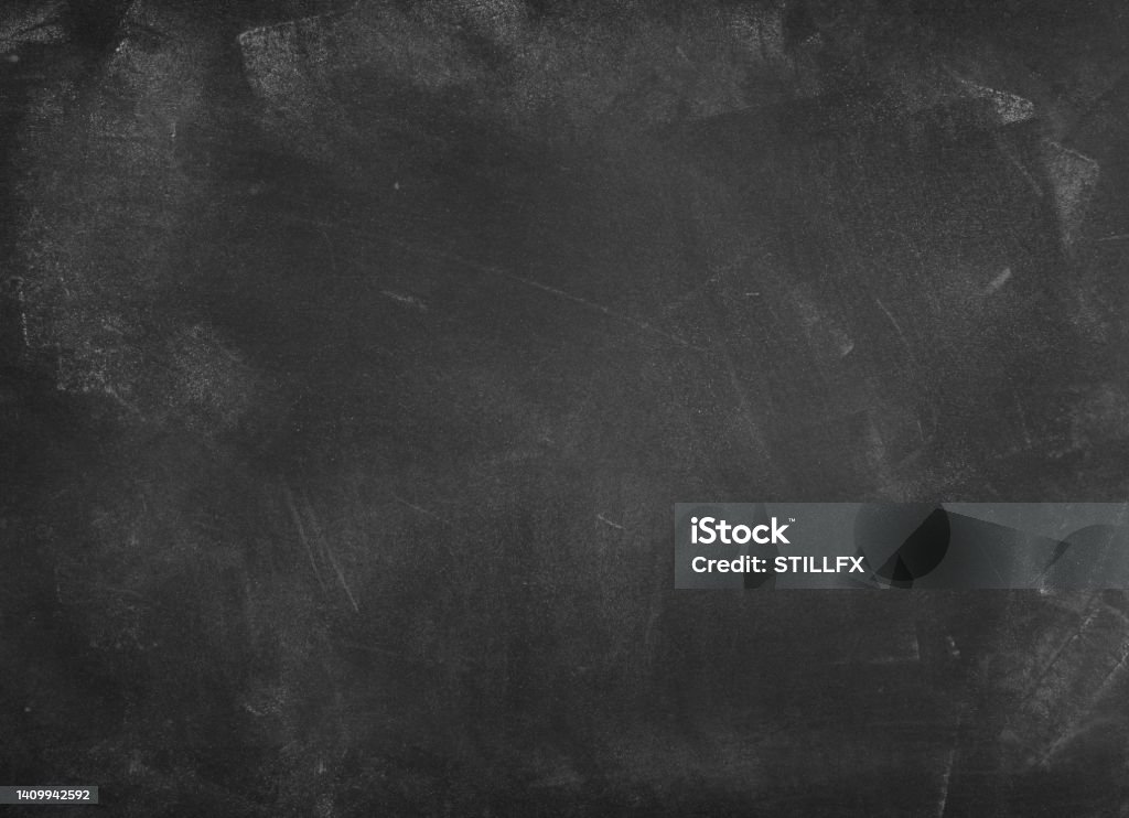 Blackboard or chalkboard texture Chalk rubbed out on blackboard background Chalkboard - Visual Aid Stock Photo