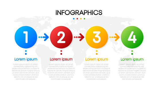 Business infographic, data visualization. Square frame. Simple infographic design template. Vector illustration