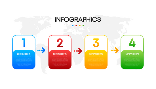 Business infographic, data visualization. Square frame. Simple infographic design template. Vector illustration