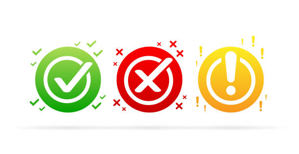 aktivieren, warnen und deaktivieren, ausrufezeichen. warnalarm, gefahrenzeichen - exclamation point speech speech bubble green stock-grafiken, -clipart, -cartoons und -symbole