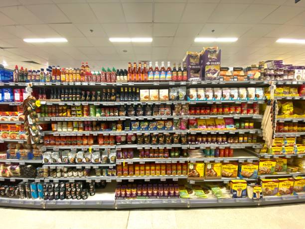 istock Supermarket shelves 1409957134