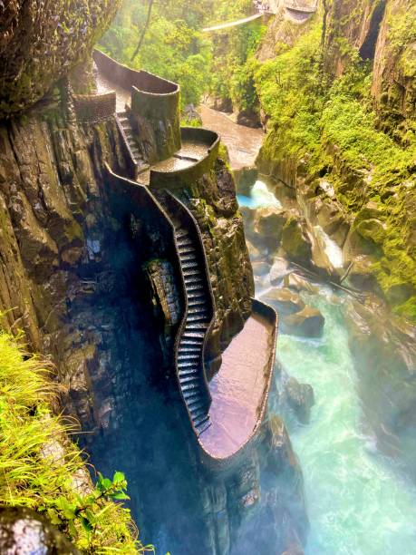 istock WATERFALL PAILON DEL DIABLO BANOS ECUADOR 1409960022