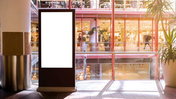 istock Billboard mock up ready for your design advertisement preview. Vertical sign 1409960242