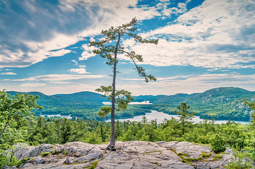 View from The Crack trail in Killarney Provincial Park, Ontario, Canada.