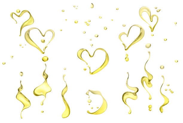 istock Set splashing of yellow liquid abstract background, 3d rendering 1409963123