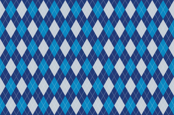 бесшовный аргайловый узор. ромбовидные формы фона. вектор - argyle textile seamless pattern stock illustrations