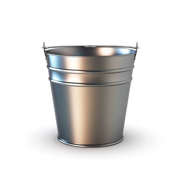 istock New metal bucket for water. Layout. 1409968960