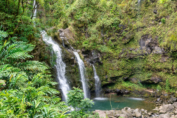 istock Waterfall in Maui, Hawaii 1409971935