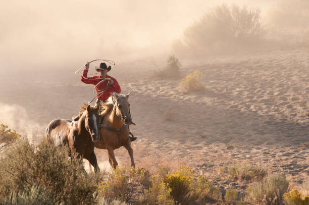 istock herd horses by horseback 1409974592