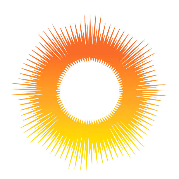 ilustraciones, imágenes clip art, dibujos animados e iconos de stock de sol y rayos de sol - exploding energy abstract backgrounds