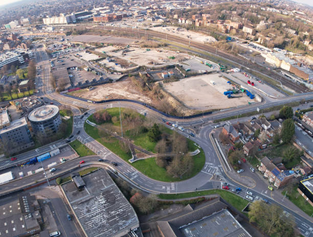 istock High Angle Panoramic 360 Aerial View of England Great Britain 1409982058