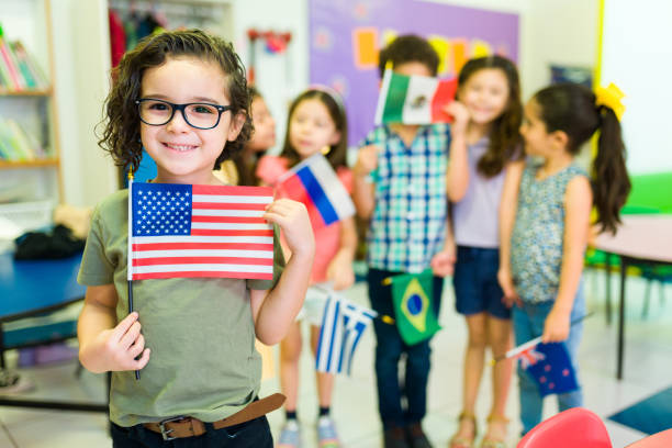 istock Caucasian kindergarten boy learning in preschool 1409982145