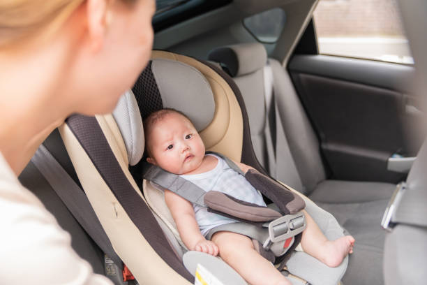istock cute baby , child seat 1409984749