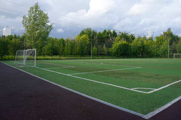 istock Futsal court in a public outdoor park with artificial turf 1409984962