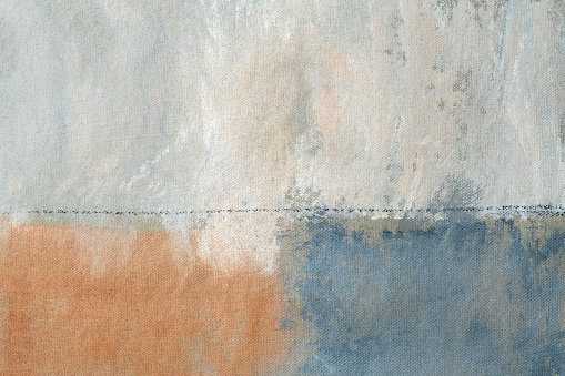 Fondo abstracto de lienzo pintado a mano de color gris y marrón photo