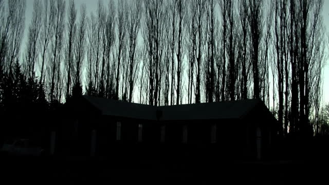 Silhouette of a Welsh Chapel at Dawn in Gaiman, Welsh Colonial Village near Trelew, Chubut Province, Patagonia, Argentina.