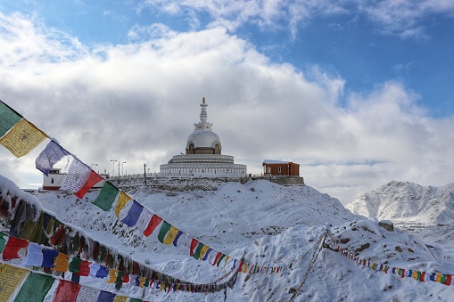 Ladakh Shanti stupa in leh ,ladakh