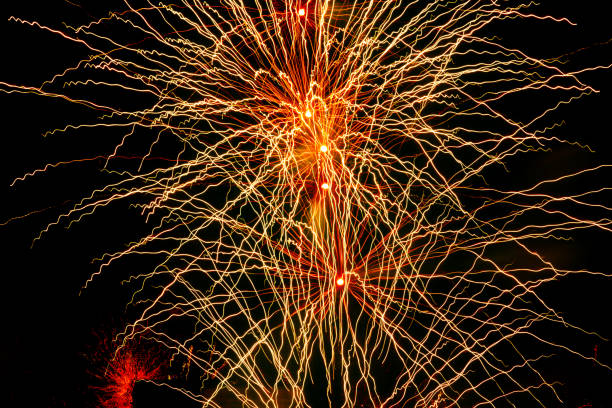 Fireworks. An explosion of colors. abstract light background