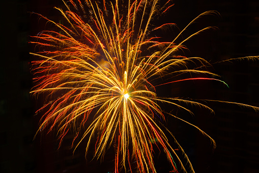 Fireworks. An explosion of colors. abstract light background