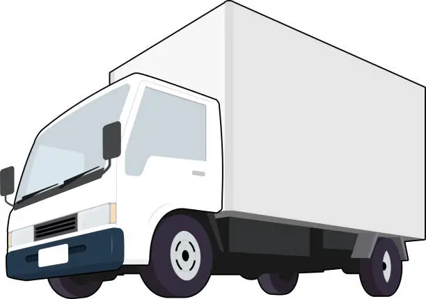 Vector illustration of Illustration of delivery 2 ton truck