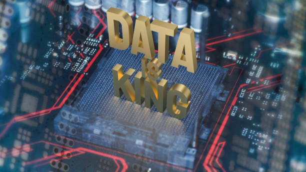 istock The gold text data is king on pcb board for business or technology concept 3d rendering 1409995871