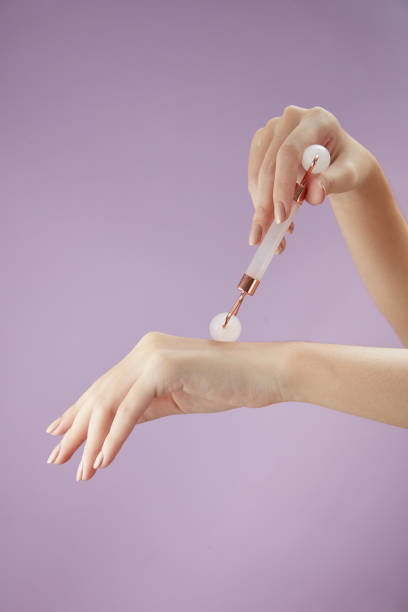 istock A moment of using razor blade on hand in color background 1409995997