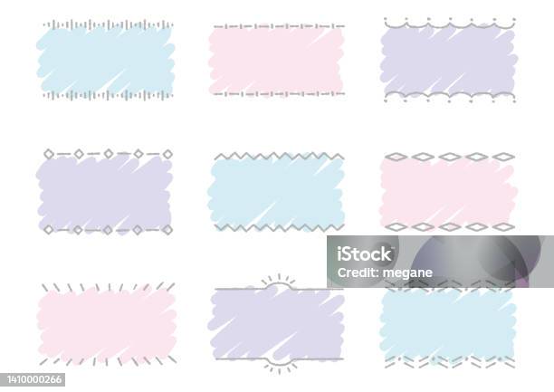 Writing Shape Frame Simple Handwriting Style Frame Set Stock Illustration - Download Image ...