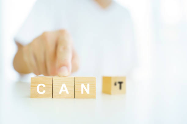 istock Can or Can not concept, positive thinking word. 1410001170