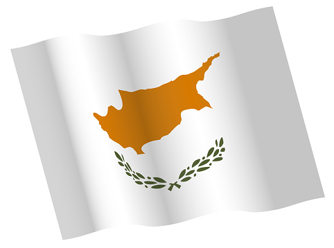 Vector illustration of waving Cyprus flag.