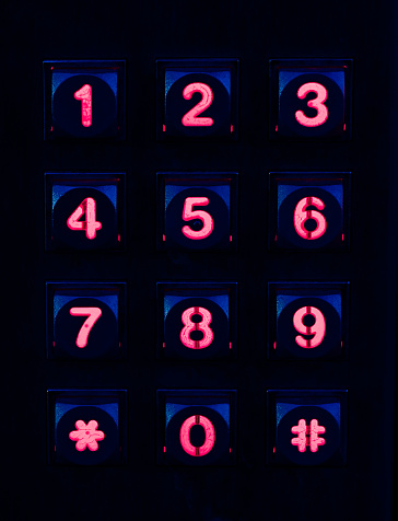 Digital Code Panel Display With Numbers Stock Photo - Download Image ...
