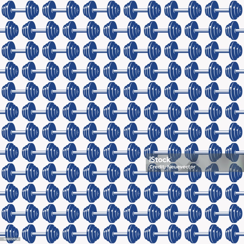 Dumbbell Pattern Dumbbells Seamless Pattern Stock Illustration - Download Image Now ...