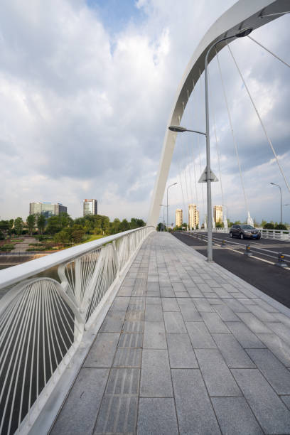 istock Sunny financial city and Bridge 1410014411